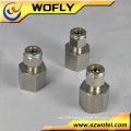 inch and metric screw pipe fitting with internal female thread